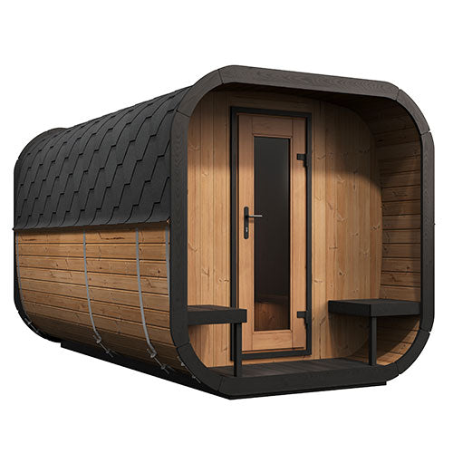 SaunaLife Cube Series CL12GCP Outdoor Sauna for 8 People