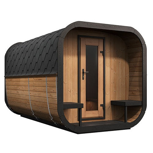 SaunaLife Cube Series CL12GCP Outdoor Sauna for 8 People