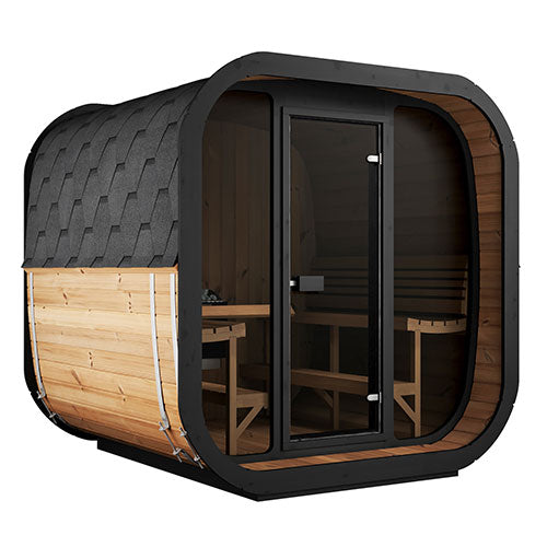 SaunaLife Cube Series CL7G Outdoor Sauna for 6 People