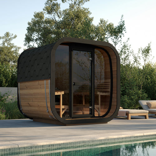 SaunaLife Cube Series CL7G Outdoor Sauna for 6 People