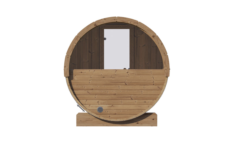 SaunaLife ERGO Series E8W Outdoor Barrel Sauna for 6 People (With Rear Window)