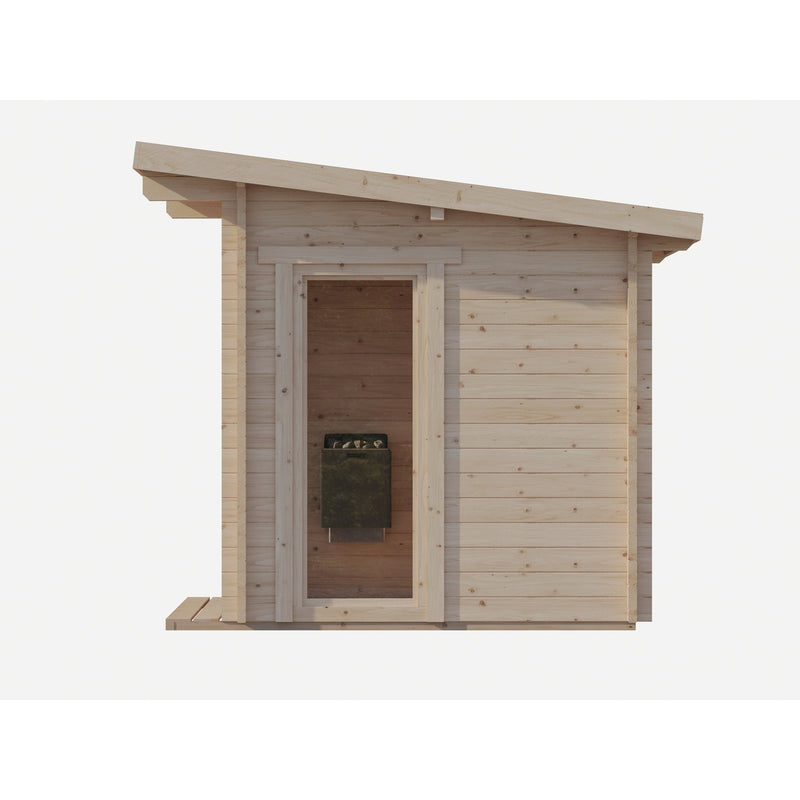 SaunaLife Garden Series G4 Outdoor Sauna for 6 People (With 2 Large Windows)