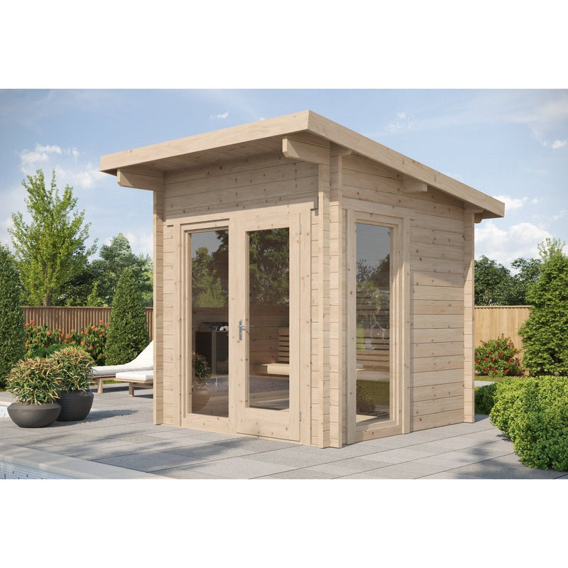 SaunaLife Garden Series G4 Outdoor Sauna for 6 People (With 2 Large Windows)
