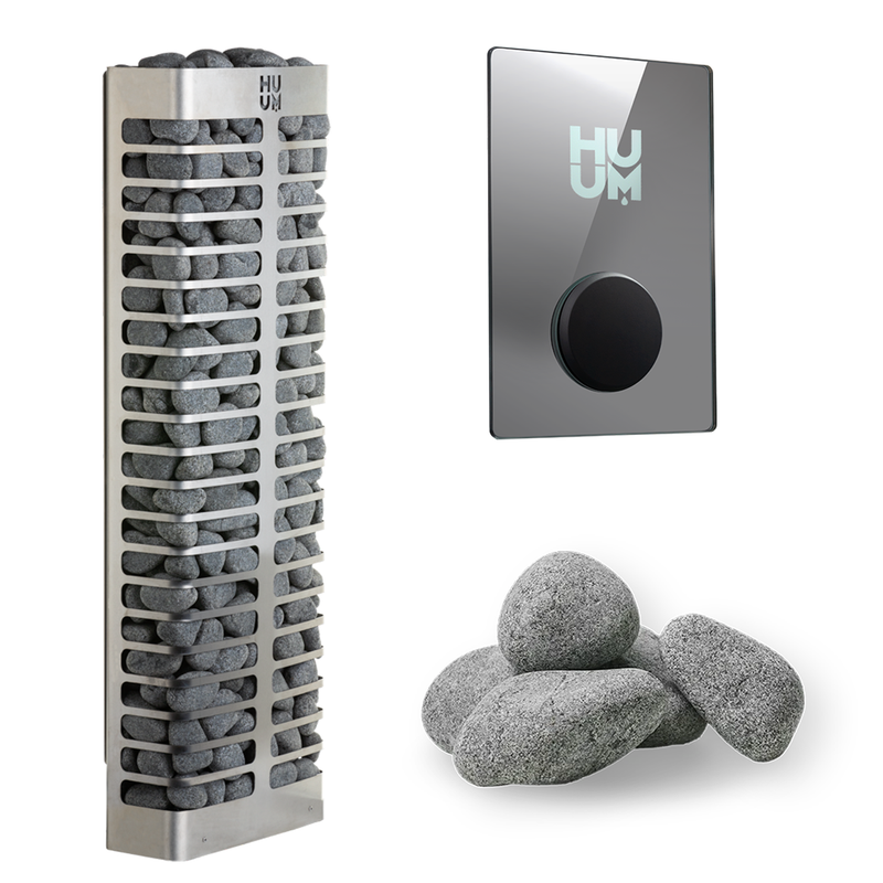 HUUM Steel Mini 4 Sauna Heater Package (3.5kW Heater + Control Unit + Stones)