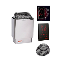Harvia KIP80W Sauna Heater Package (8.0kW Stainless Steel 240V Heater + Control Unit + Stones)