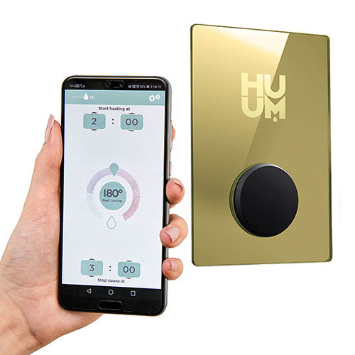 HUUM UKU Wi-Fi Sauna Control Unit (Gold) - Digital On/Off, Time & Temperature Control