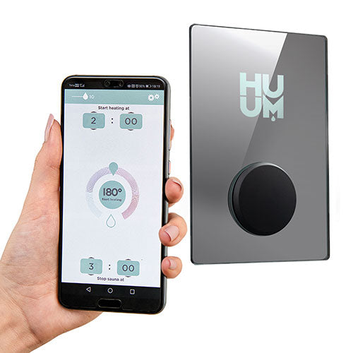 HUUM UKU Wi-Fi Sauna Control Unit (Mirror) - Digital On/Off, Time & Temperature Control