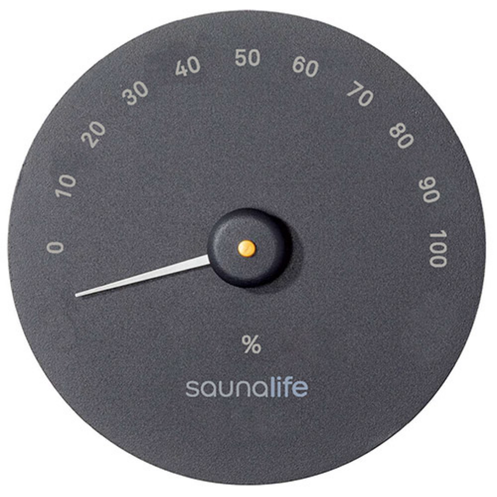 SaunaLife SaunaGear Hygrometer Hygrometer, Round, Black