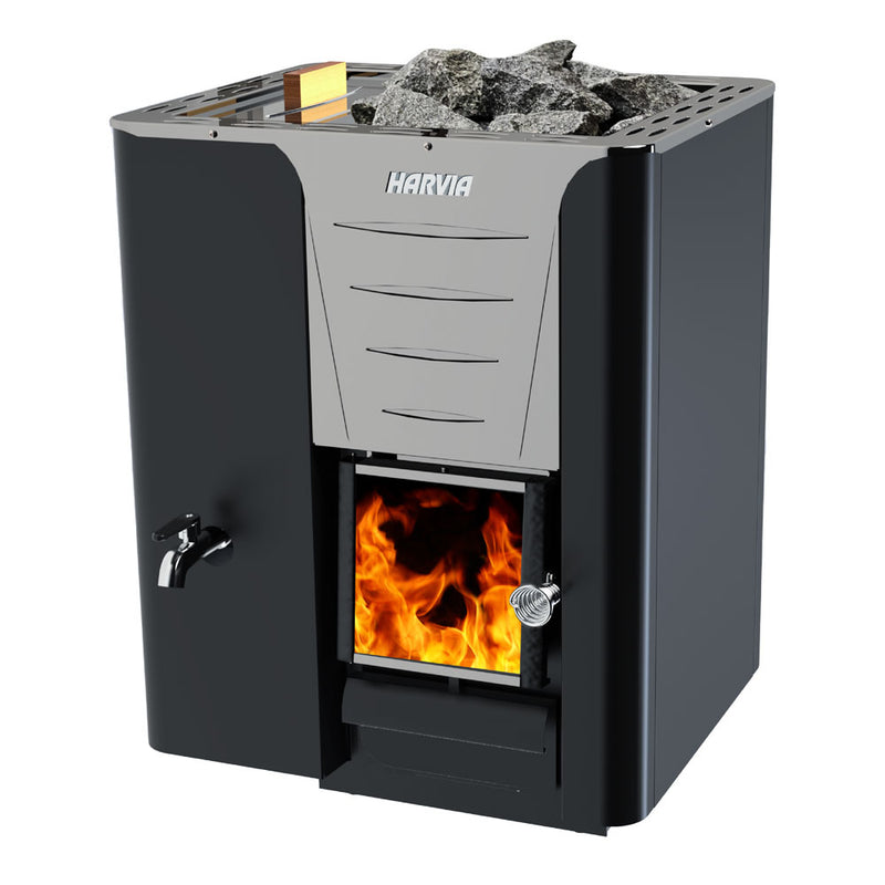 Harvia Pro Series 24.1kW Wood-Burning Sauna Stove With Water Tank (WKPR20LSM)