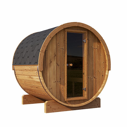 SaunaLife ERGO Series E7 Outdoor Barrel Sauna for 4 People
