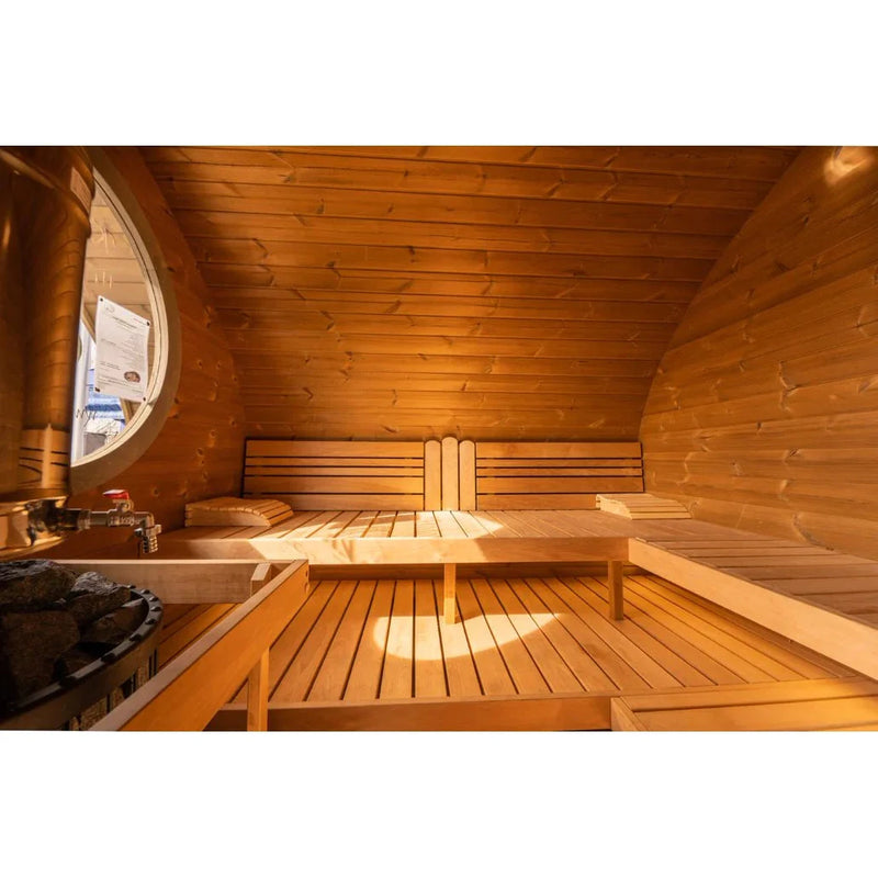 SaunaLife Garden Series G11 Outdoor Sauna for 8 People (With Front Porch)