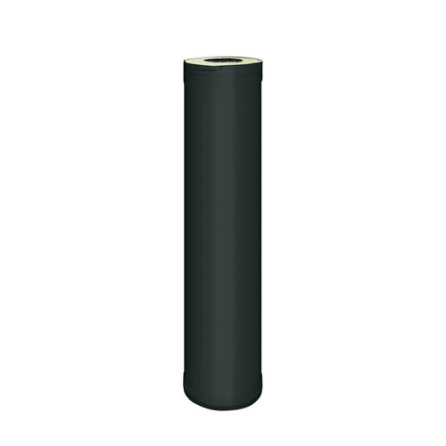 Sauna Wood Stove Chimney Extension, 1000mm, Black Steel
