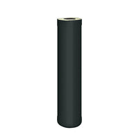 Sauna Wood Stove Chimney Extension, 1000mm, Black Steel