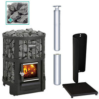 Harvia Legend 150 Sauna Stove Package - Stainless (16kW Wood-Burning Stove + 6 Accessories)
