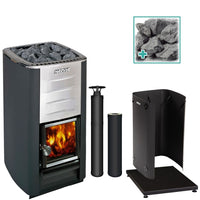 Harvia M3 Sauna Stove Package - Black (16.5kW Wood-Burning Stove + 6 Accessories)