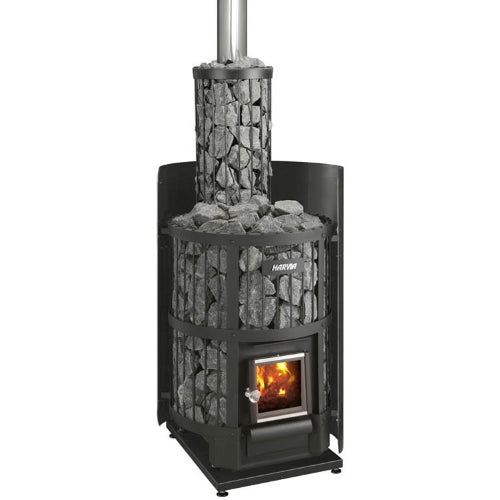 Harvia Legend 150 Sauna Stove Package - Stainless (16kW Wood-Burning Stove + 6 Accessories)