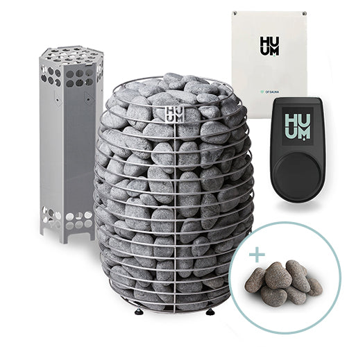 HUUM Hive 15 Sauna Heater Package (15.0kW Heater + Control Unit + Extension Box + Stones)