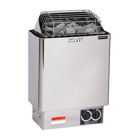 Harvia KIP60B Stainless Steel Sauna Heater w/ Built-In Controls (6.0kW - 240V)