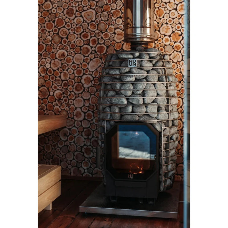 HUUM Hive Flow LS Wood-Burning Sauna Stove w/ Firebox Extension (9.8kW)