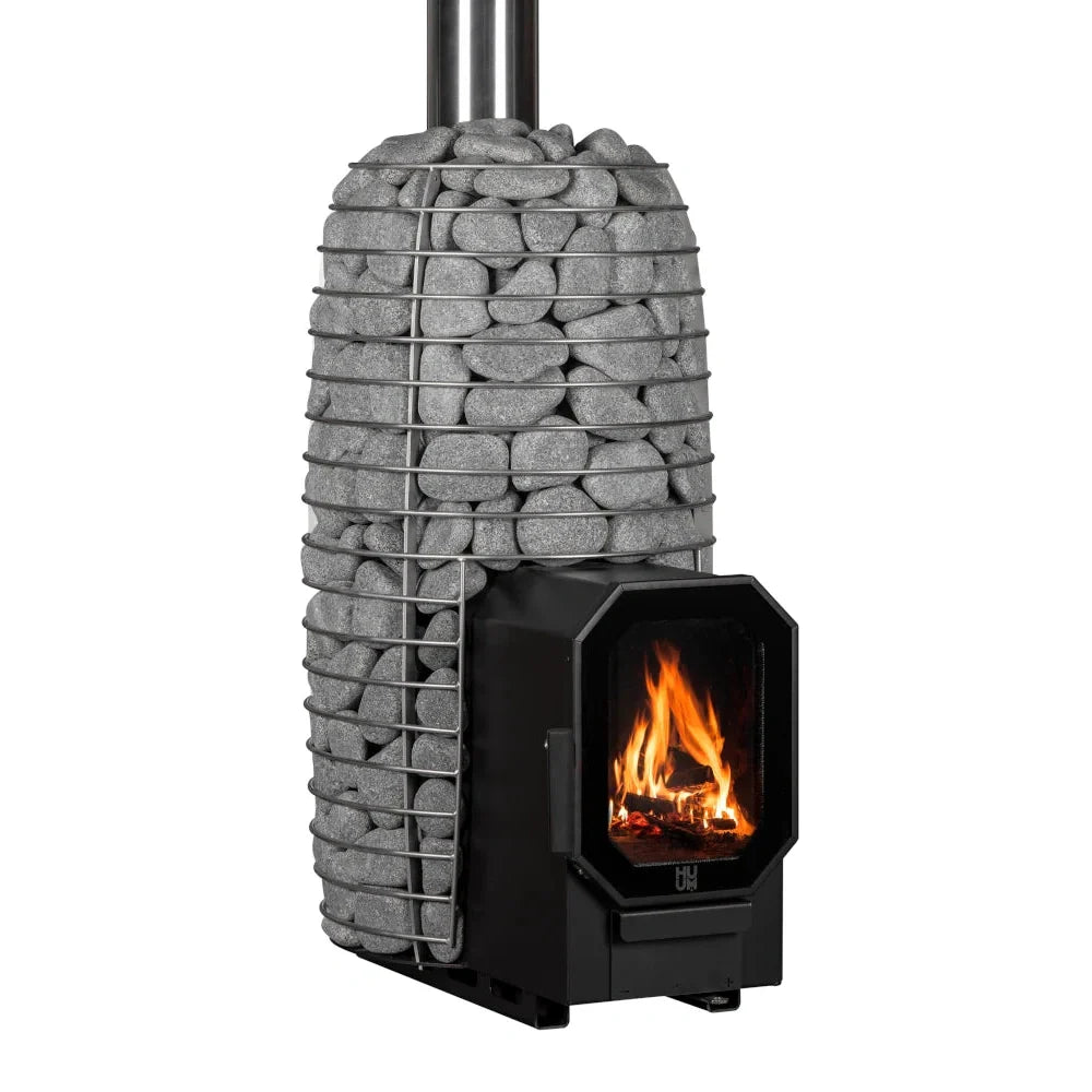 HUUM Hive Flow Mini LS Wood-Burning Sauna Stove w/ Firebox Extension (8.5kW)