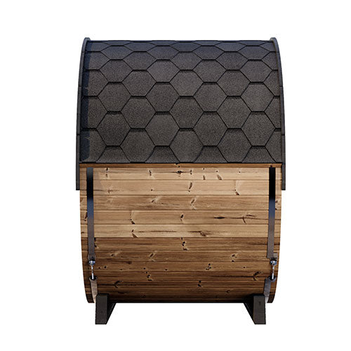 SaunaLife ERGO Elegance Series EE6G Outdoor Barrel Sauna for 4 People (With All-Glass Front)