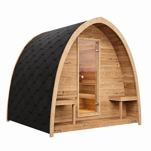 SaunaLife Garden Series G3 Outdoor Sauna for 6 People (With Front Porch)