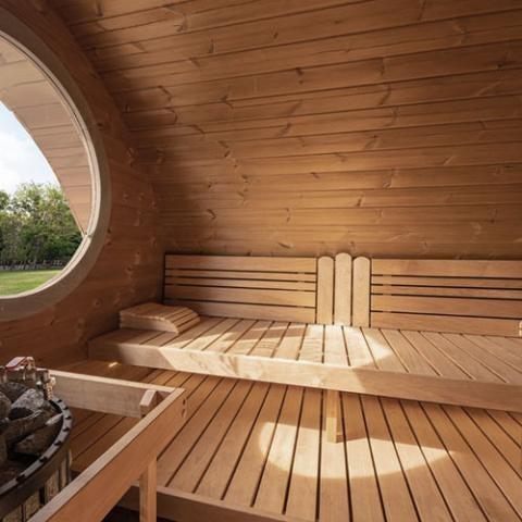 SaunaLife Garden Series G11 Outdoor Sauna for 8 People (With Front Porch)