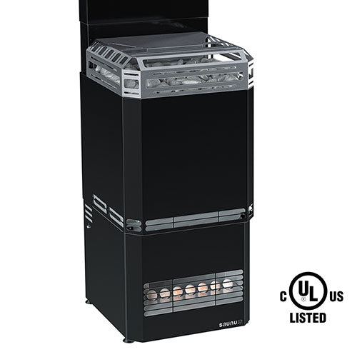 Saunum Air L 15 Sauna Heater Package (15.2kW Black Heater + AirIQ Wi-Fi Control Unit + Stones)