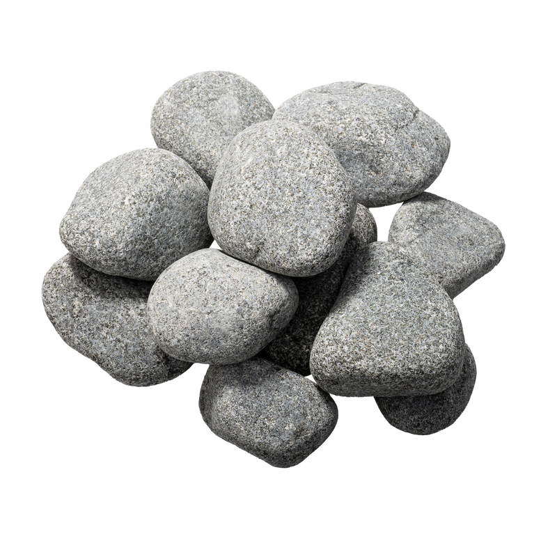 Saunum Heater Stones - Sauna Heater Stones, Rounded Olivine, 5-10cm, 33lbs