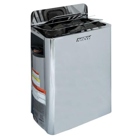 Harvia The Wall Series SW60 Sauna Heater w/ Built-In Controls (6.0kW - 240V - Black Stainless Steel)