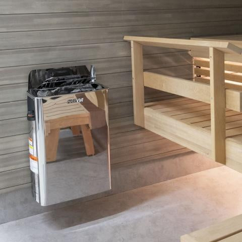 Harvia The Wall Series SW80 Sauna Heater w/ Built-In Controls (8.0kW - 240V - Black Stainless Steel)