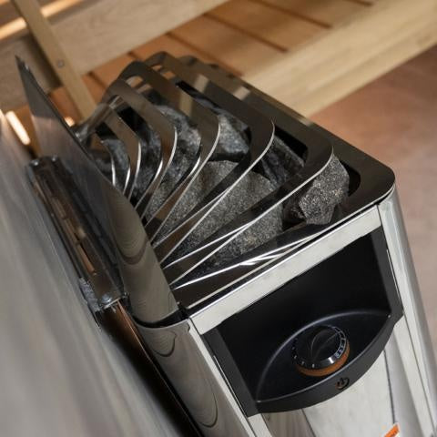 Harvia The Wall Series SW60 Sauna Heater w/ Built-In Controls (6.0kW - 240V - Black Stainless Steel)