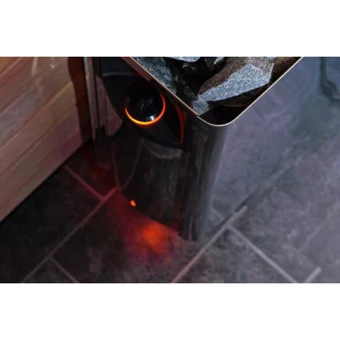 Harvia The Wall Series SWS80 Sauna Heater Package (8.0kW Stainless Steel Heater w/ Built-In Controls + Stones)
