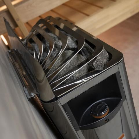 Harvia The Wall Series SW60 Sauna Heater w/ Built-In Controls (6.0kW - 240V - Black Stainless Steel)