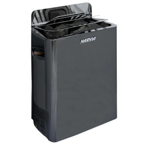 Harvia The Wall Series SW80 Sauna Heater w/ Built-In Controls (8.0kW - 240V - Black Stainless Steel)