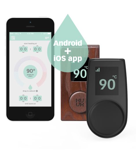 HUUM UKU Wi-Fi Sauna Control Unit (Glass) - Digital On/Off, Time & Temperature Control