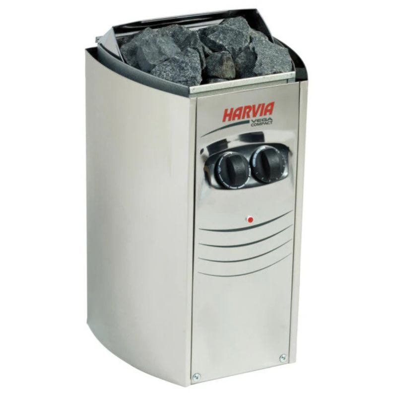 Harvia Vega 1.9 Sauna Heater Package (1.9kW Electric 120V Heater w/ Built-In Controls + Stones)