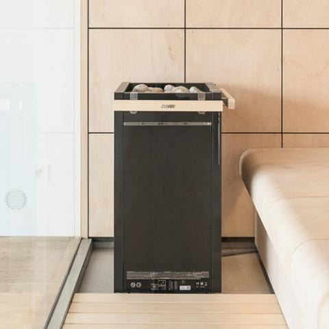 Harvia Virta HL80E Sauna Heater Package (8.0kW Stainless Steel Heater + Control Unit + Stones)