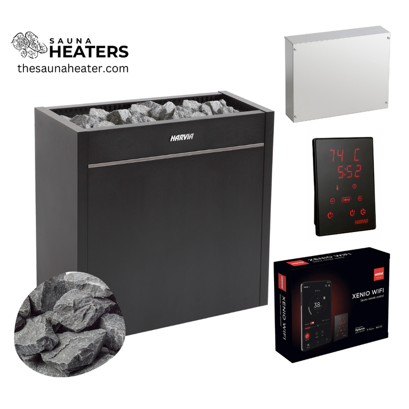 Harvia Virta Pro HL160E Sauna Heater Package (16.0kW Electric Heater + Control Unit + Stones)